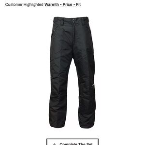 Women’s Black Insulated snowPants